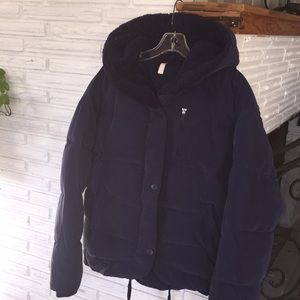 Navy blue NWT Free People jacket. Sz S, hooded